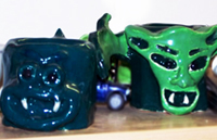 Gargoyle Drinking Mug Clay Models; Glazed, Coated and Painted