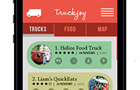 iPhone app intro screens mockup (Truckjoy)
