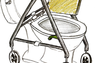 Walker [A-Frame] Redesign: Toilet Fit & Compatibility Sketch